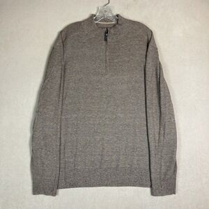 SmartWool Pullover Mens XL Brown‎ Sparwood 1/2 Zip Knit Regular Fit Sweater